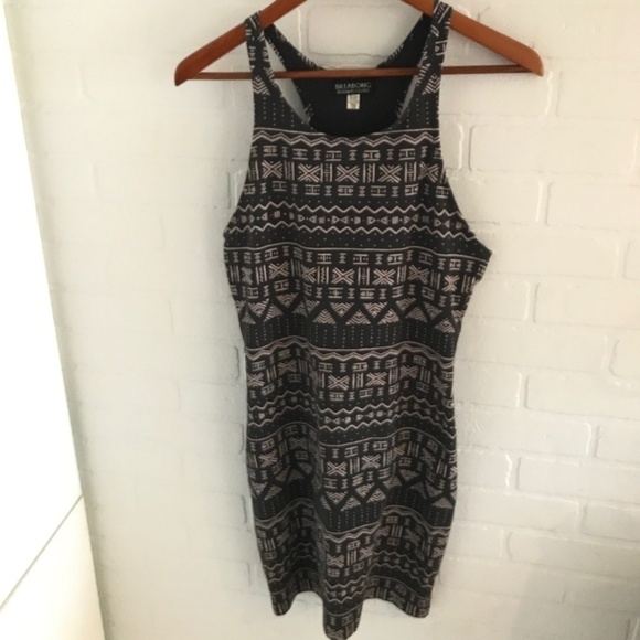 Y2K Billabong Exercice dress Racerback Skater Native print Gray L - Picture 5 of 8